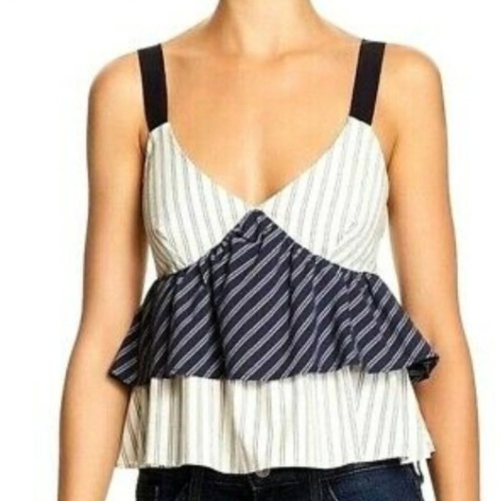 Striped Joie Peplum Top